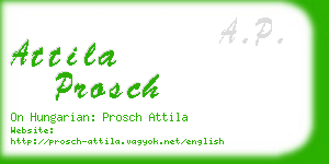 attila prosch business card